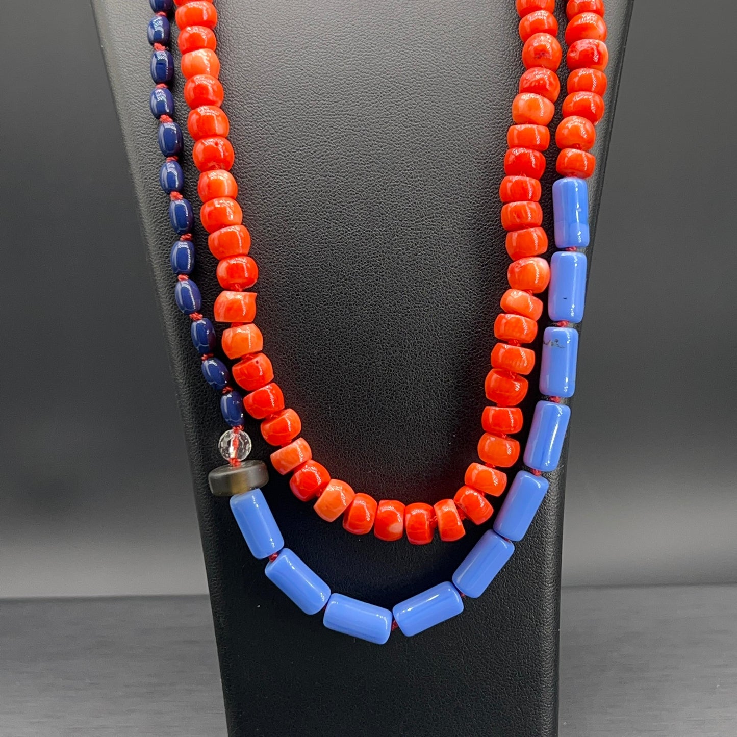 Collana Lunga Rosso e Blu