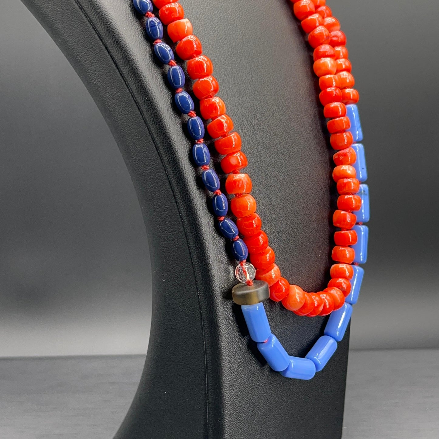 Collana Lunga Rosso e Blu