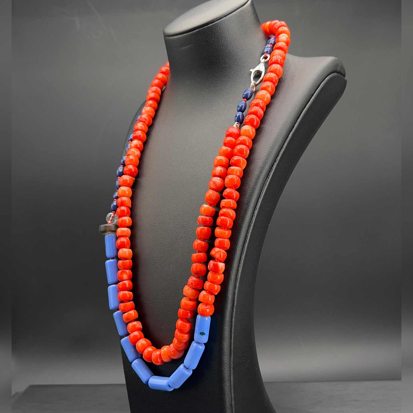 Collana Lunga Rosso e Blu