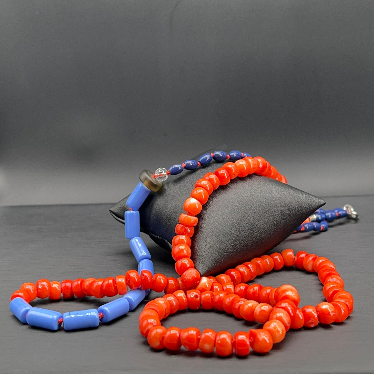 Collana Lunga Rosso e Blu