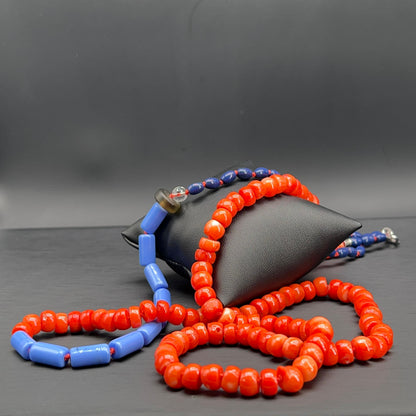 Collana Lunga Rosso e Blu