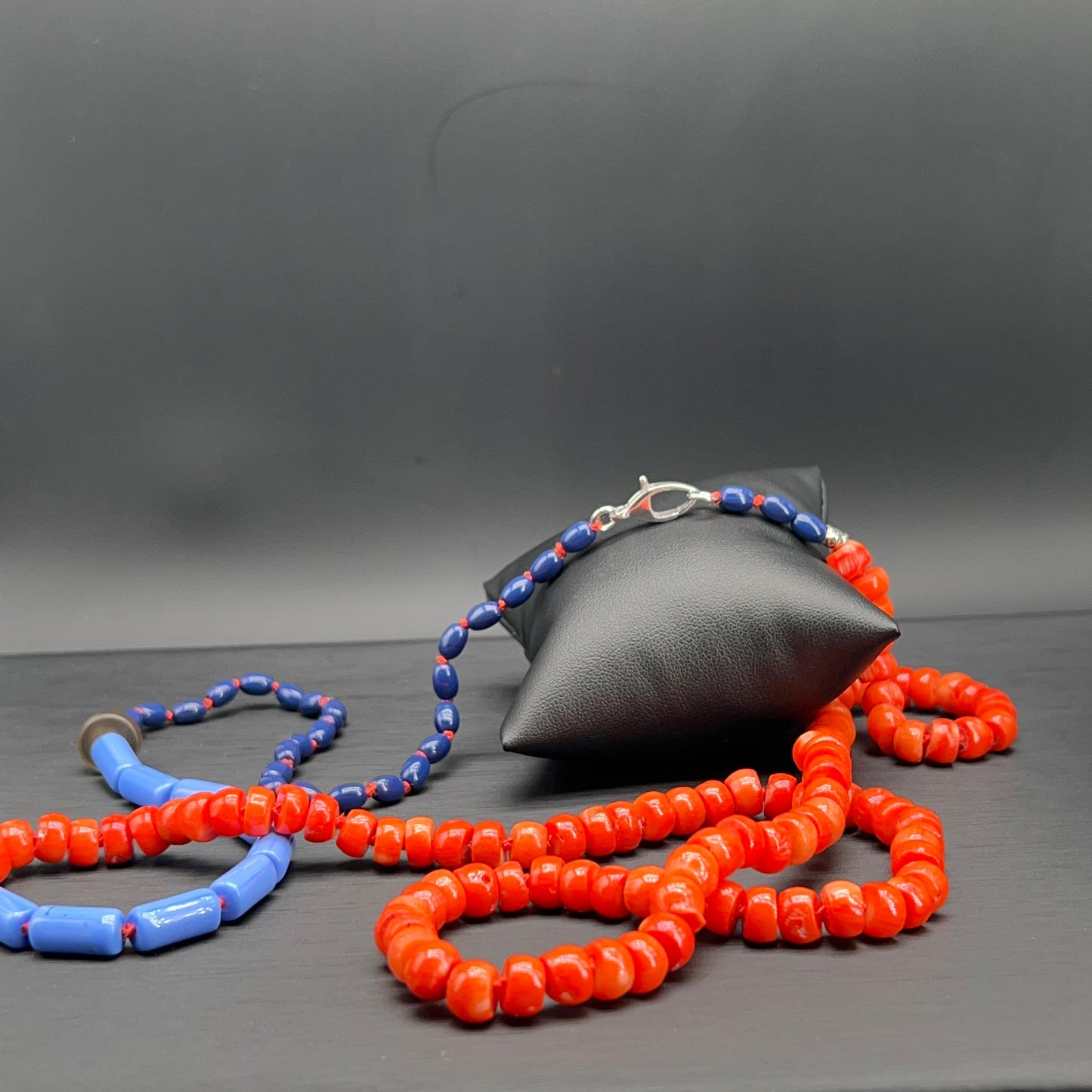 Collana Lunga Rosso e Blu