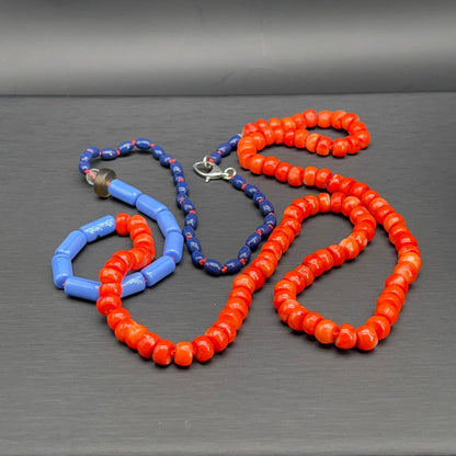Collana Lunga Rosso e Blu