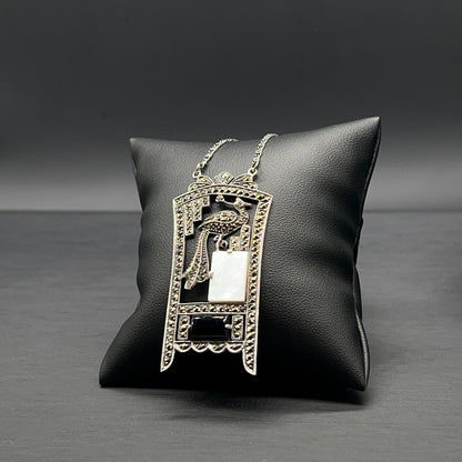 Collana Art Déco con Madreperla e Onice
