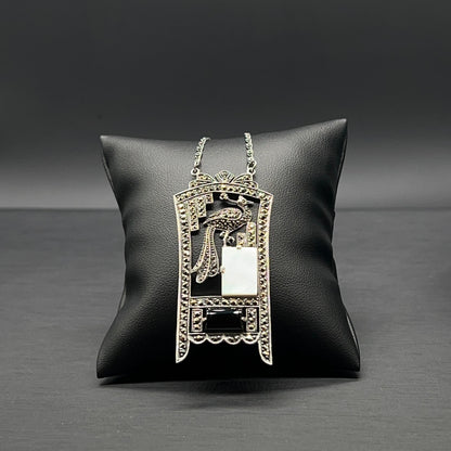 Collana Art Déco con Madreperla e Onice