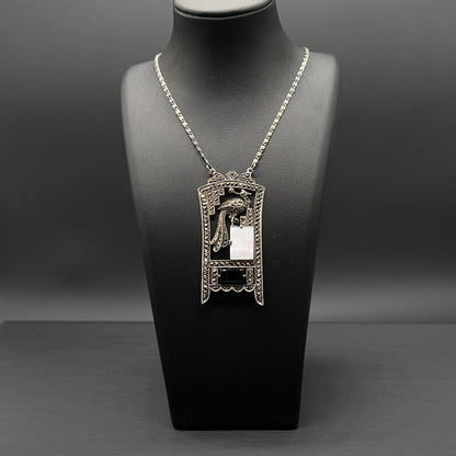 Collana Art Déco con Madreperla e Onice