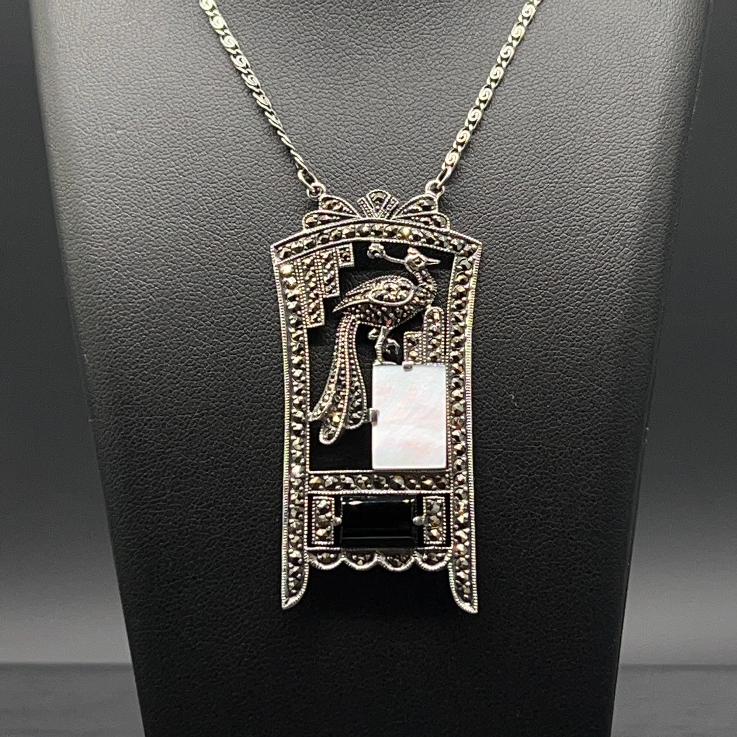 Collana Art Déco con Madreperla e Onice