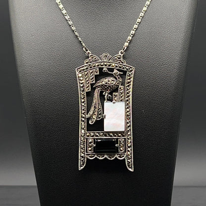 Collana Art Déco con Madreperla e Onice