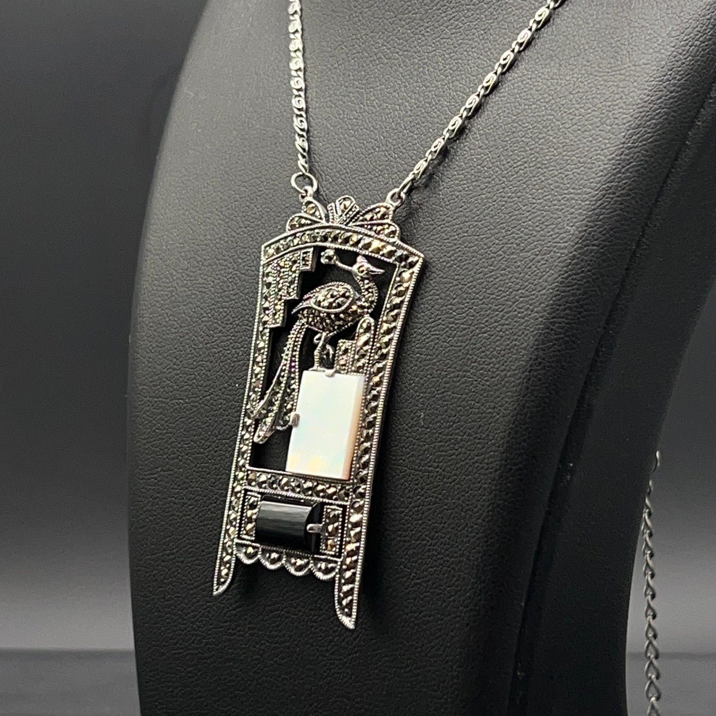 Collana Art Déco con Madreperla e Onice