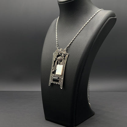 Collana Art Déco con Madreperla e Onice