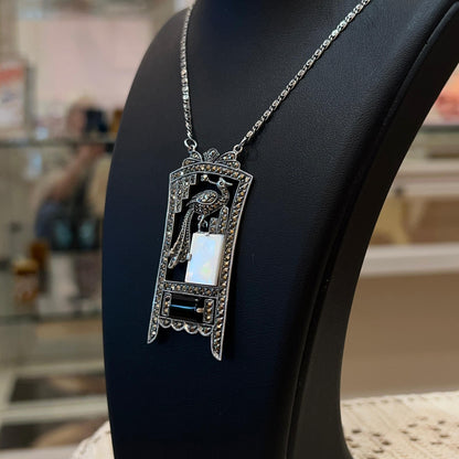 Collana Art Déco con Madreperla e Onice