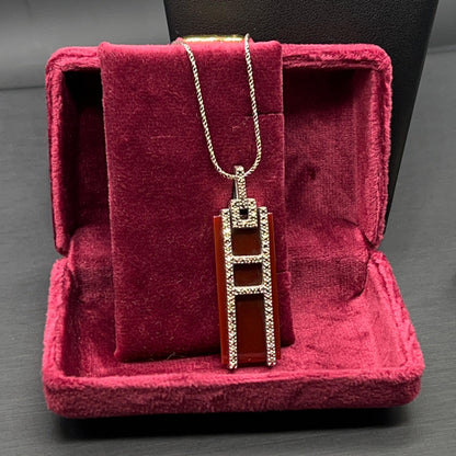Collana Art Déco con Corniola e Marcassiti