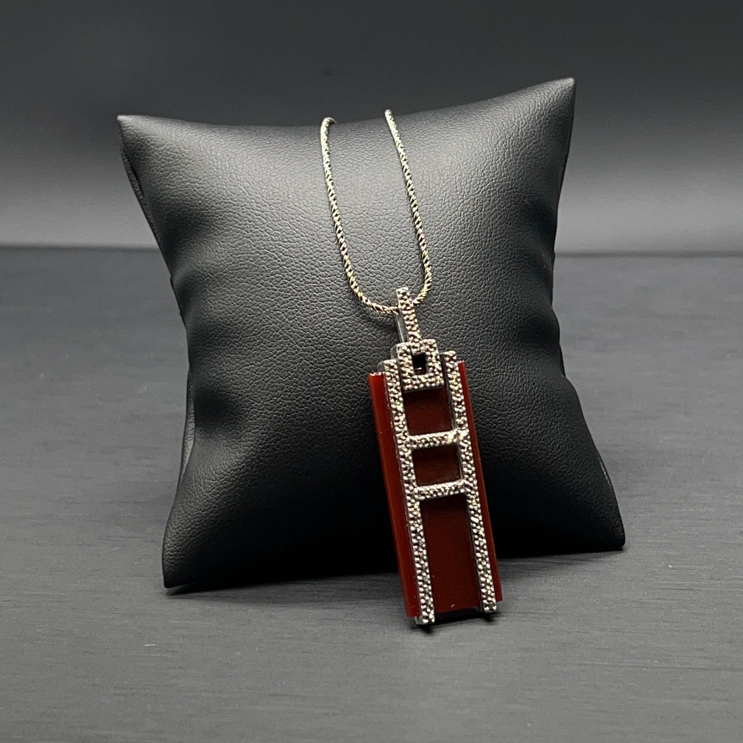 Collana Art Déco con Corniola e Marcassiti