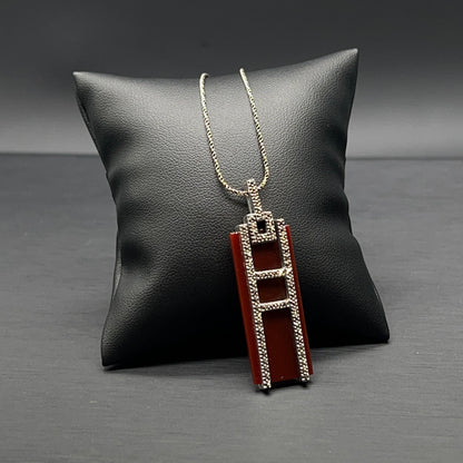 Collana Art Déco con Corniola e Marcassiti