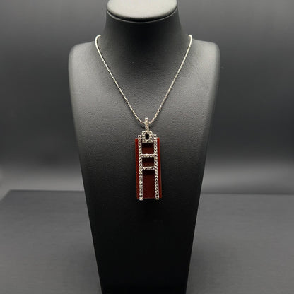 Collana Art Déco con Corniola e Marcassiti