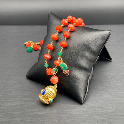 Collana Rosario con Pendente Dorato
