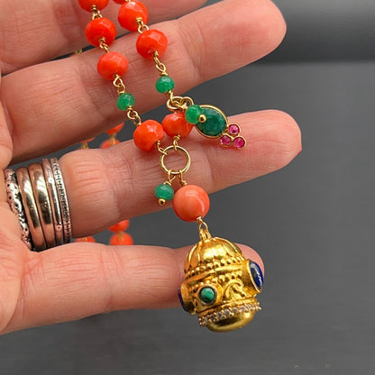 Collana Rosario con Pendente Dorato