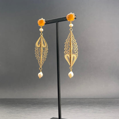 Orecchini Filigrana con Perle