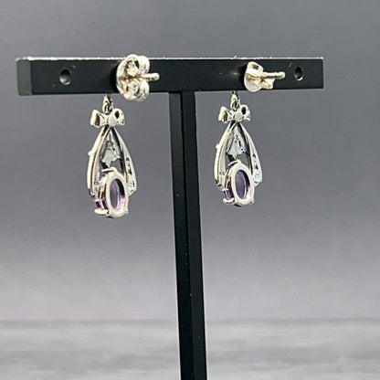 Orecchini Pendenti in Argento con Giada e Marcassiti