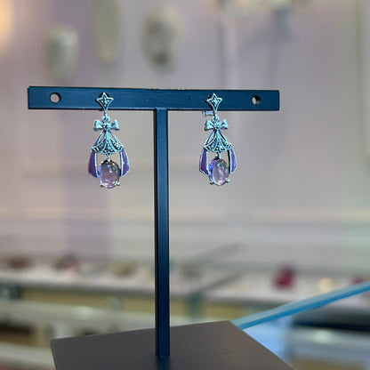 Orecchini Pendenti in Argento con Giada e Marcassiti