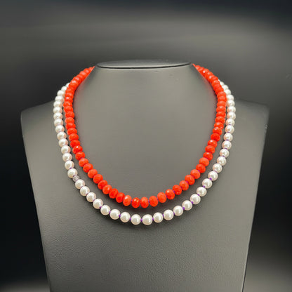 Collana Lunga con Bamboo e Perle
