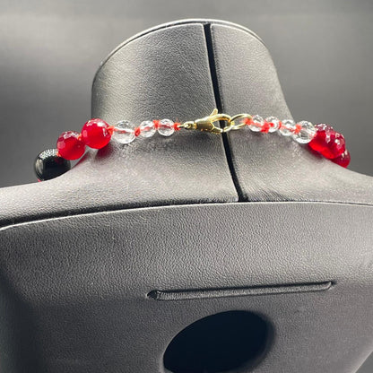 Collana Pezzo Unico con Corallo Bamboo e Perle Coltivate