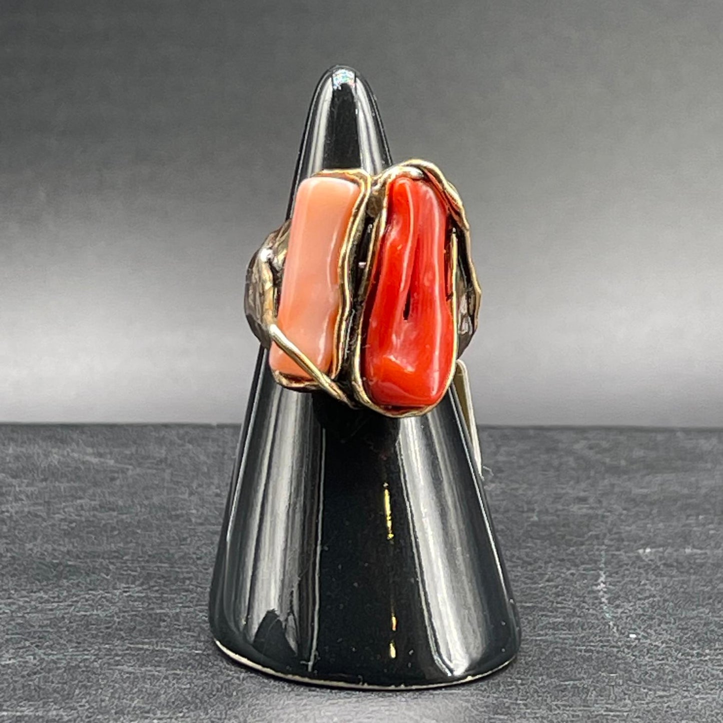 Anello Corallo Rosso e Rosa