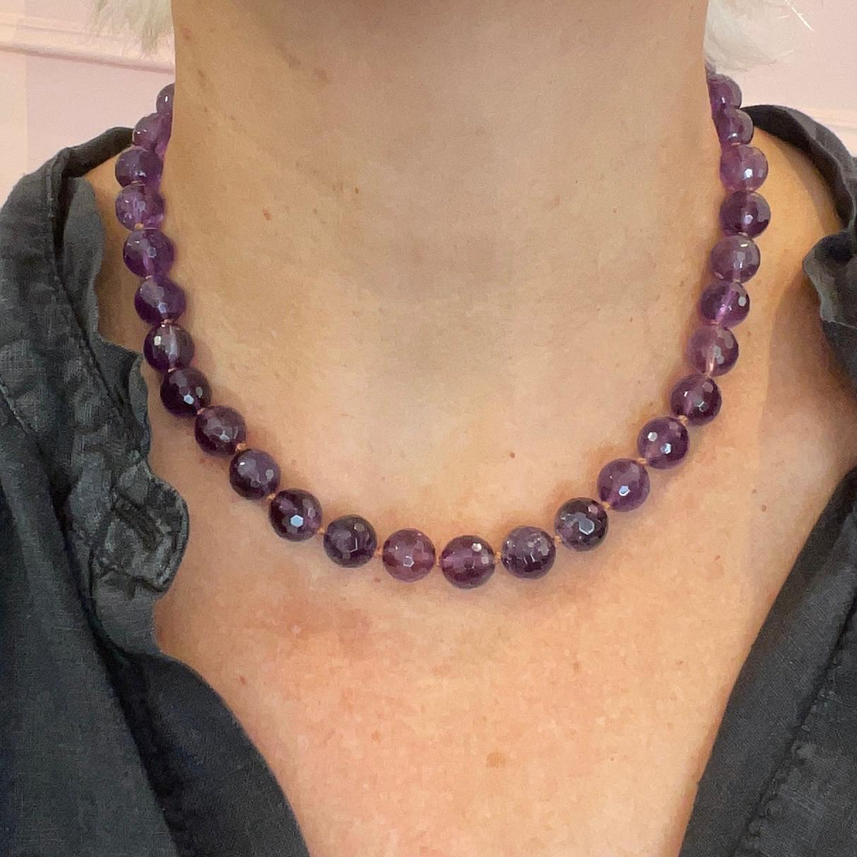 Collana in Ametista Sfaccettata