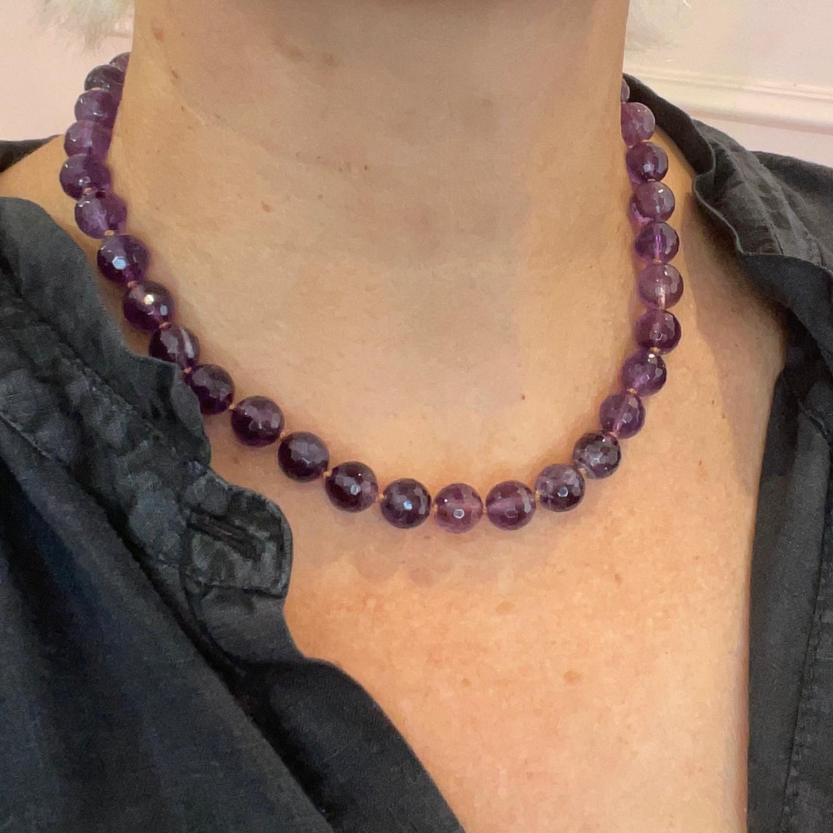 Collana in Ametista Sfaccettata