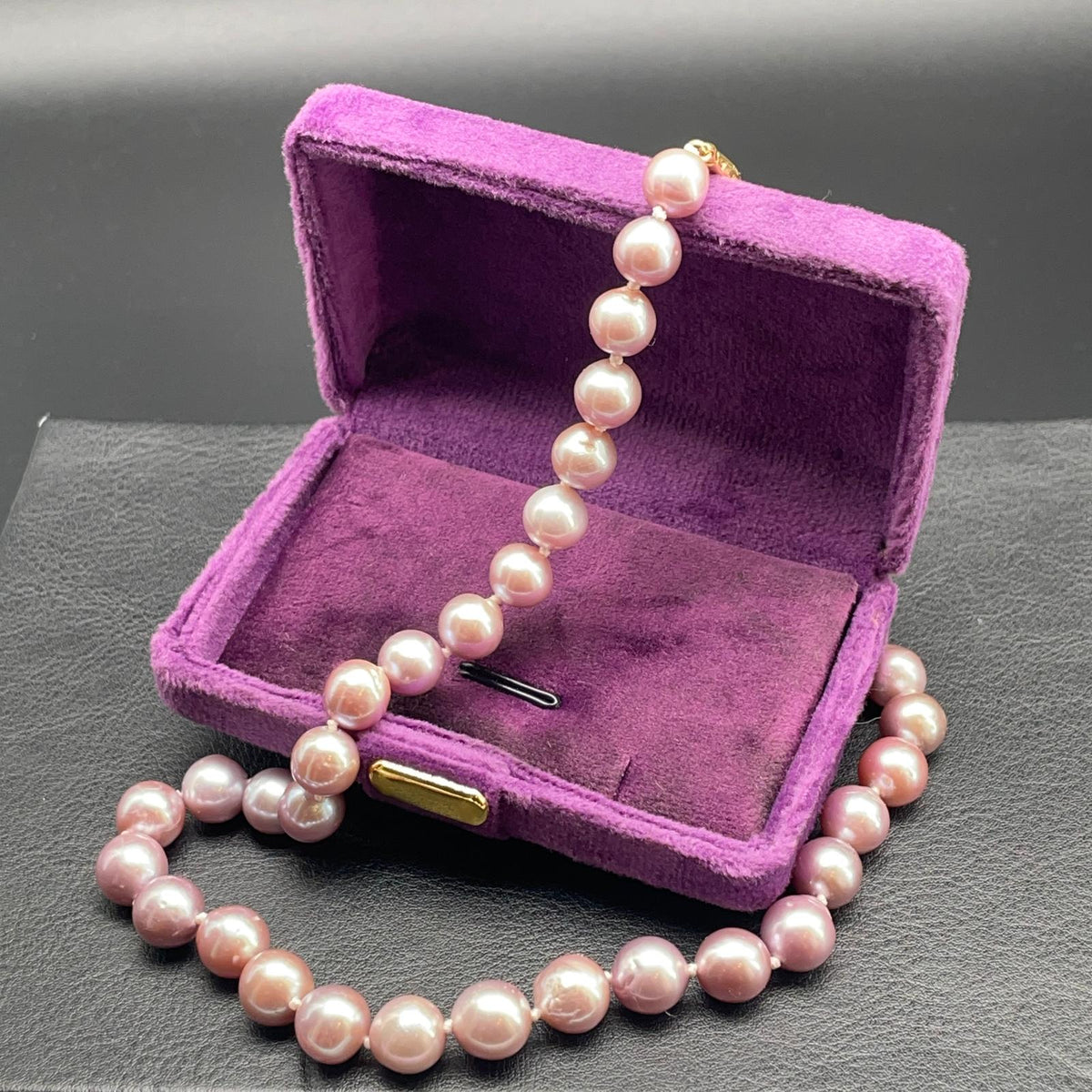Collana di Perle Coltivate Malva e Lilla