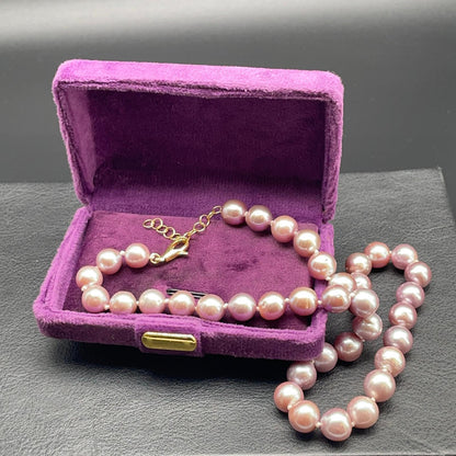 Collana di Perle Coltivate Malva e Lilla