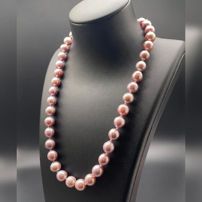 Collana di Perle Coltivate Malva e Lilla
