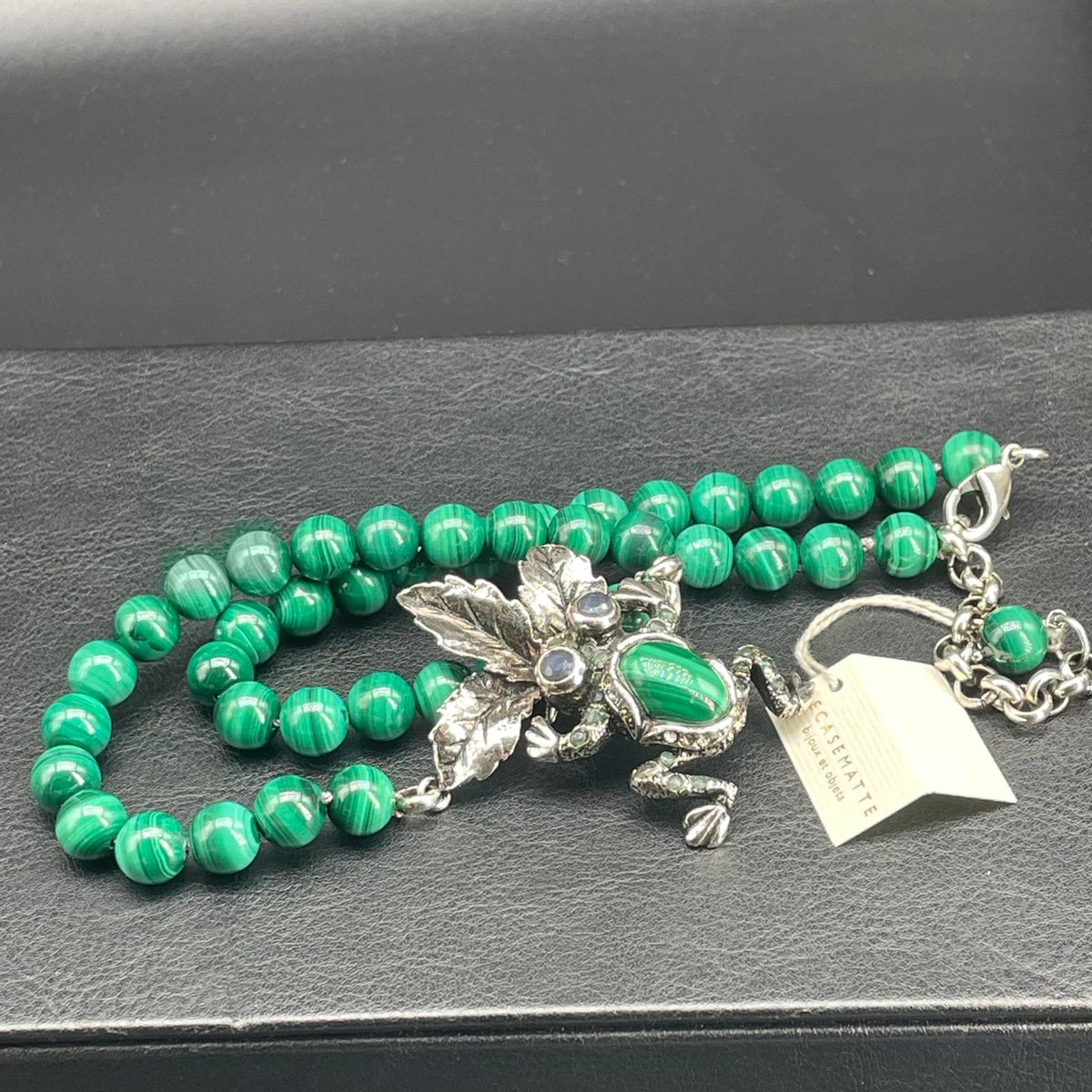 Collana in Malachite con Pendente Rospo