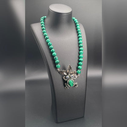 Collana in Malachite con Pendente Rospo