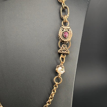 Collana Rubino e Perla