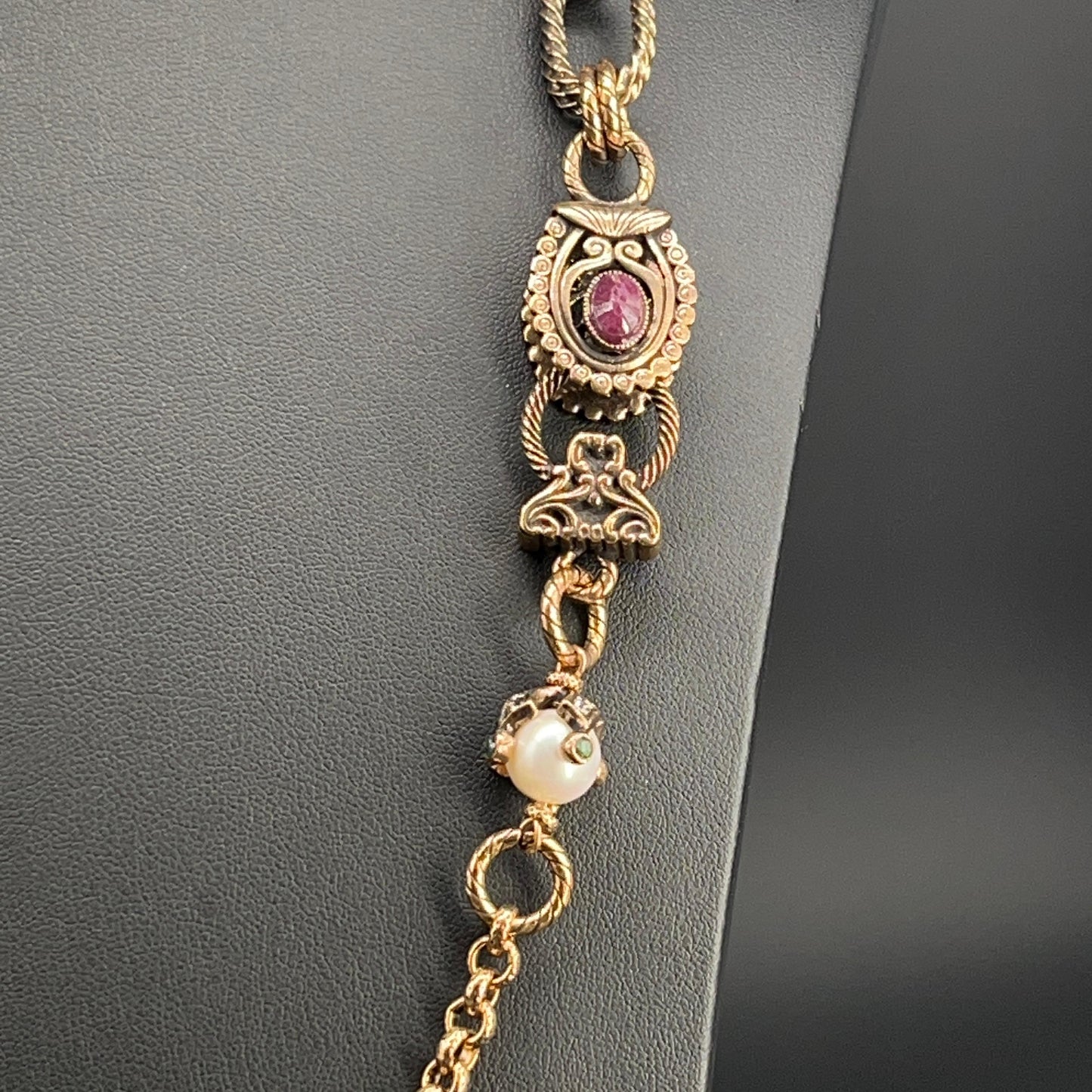 Collana Rubino e Perla