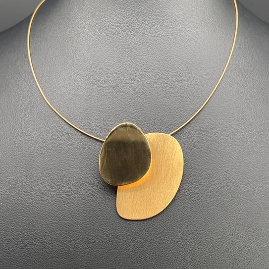 Collana in Ottone Lucido e Satinato