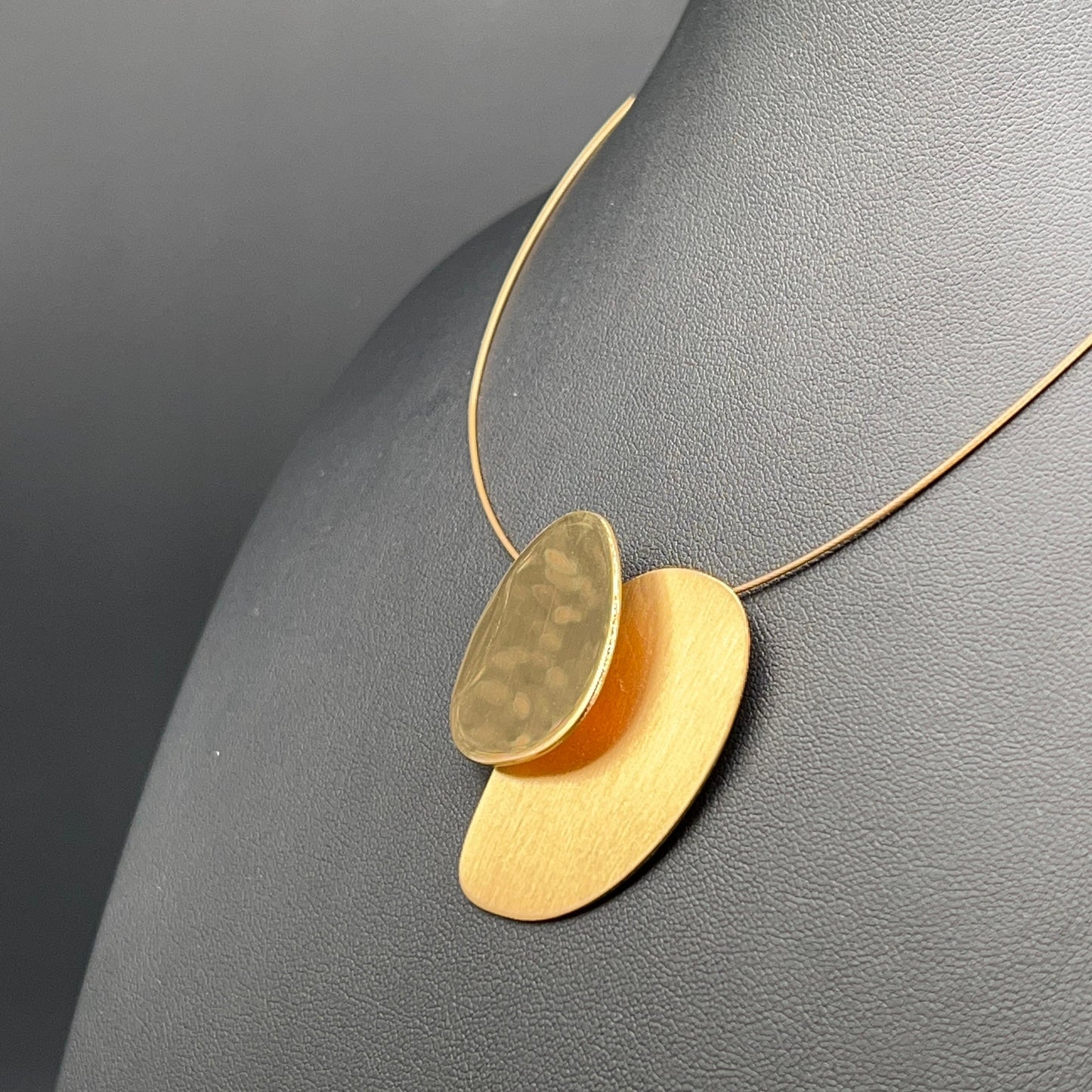 Collana in Ottone Lucido e Satinato