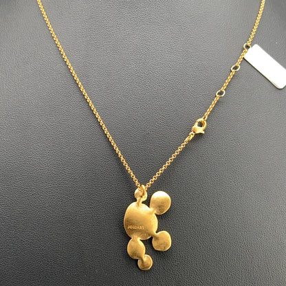 Collana Mosaico Dorato con Pendente a Bolle e Smalti a Fuoco