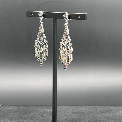 Orecchini Chandelier Blu
