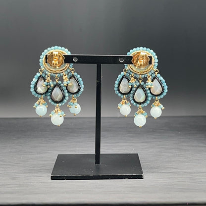Orecchini Madreperla Azzurra