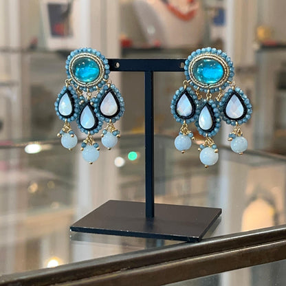 Orecchini Madreperla Azzurra
