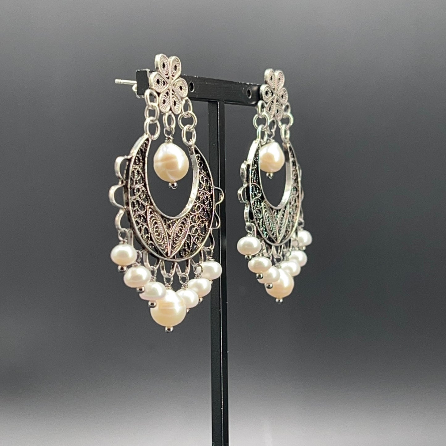 Orecchini Filigrana d’Argento con Perle
