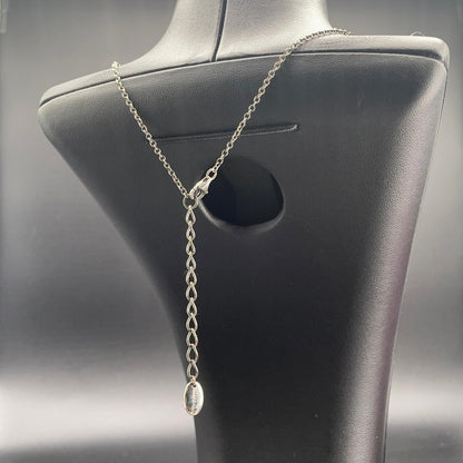 Chiusura e catenella di prolunga della collana in argento 925