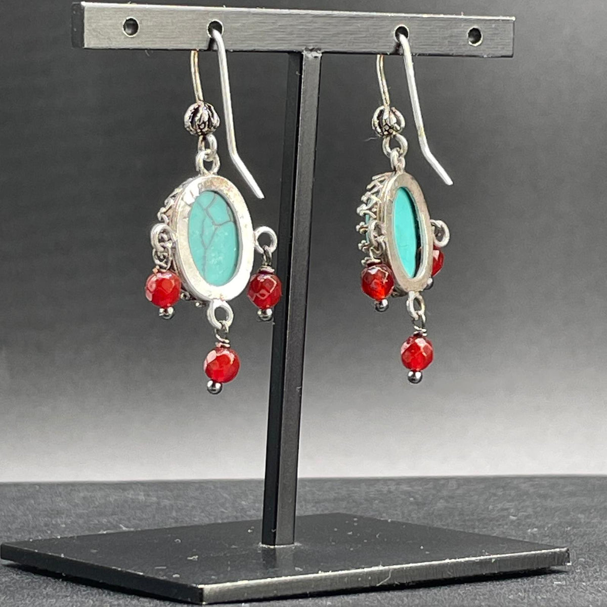 Retro degli orecchini BonBon e chiusura a monachella in argento 925