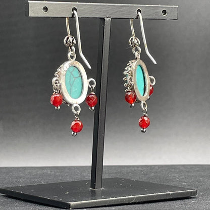 Retro degli orecchini BonBon e chiusura a monachella in argento 925