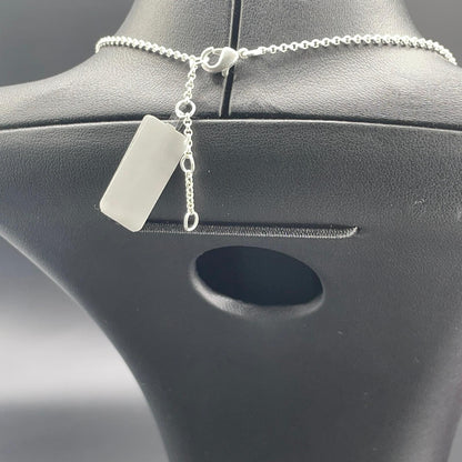 Collana argentata con pendente traforato e smalti multicolore, dettaglio 5