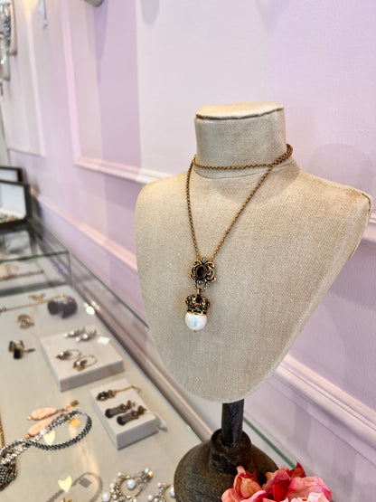 Collana Corona e Perla